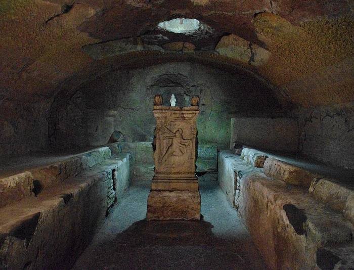Underground Mithraeum beneath the Basilica of San Clemente
